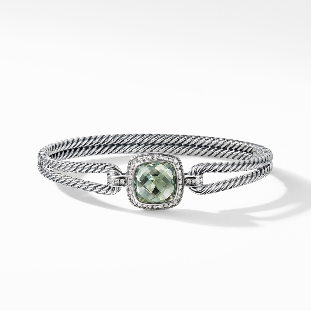 David Yurman Albion Bracelet with Prasiolite and Diamonds